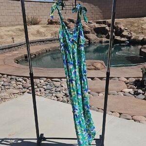Floral Green Kids One Piece